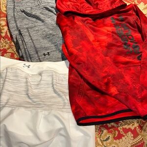 BUNDLE Under Armour Red and Black Women's Hoodie, Skirt And Joggers